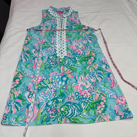Lilly Pulitzer Jane Shift Dress in Blue Ibiza Aqua La Vista – Size 12, EUC - Picture 11 of 13